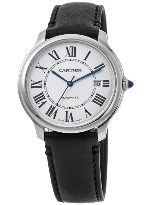 cartier round watch mens|cartier watch round face.